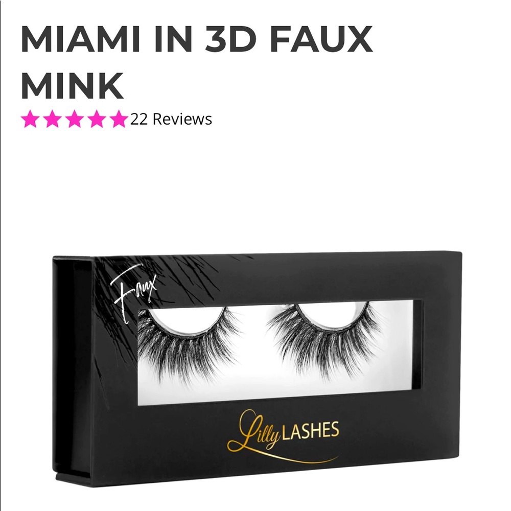 Lilly Lashes MIAMI 3D FAUX MINK NWT